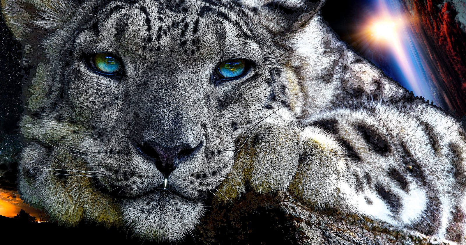 Cosmic Snow Leopard by Wildcard